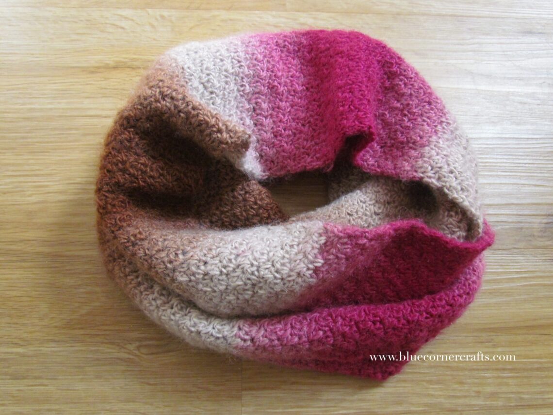 Crochet Rose Infinity Scarf